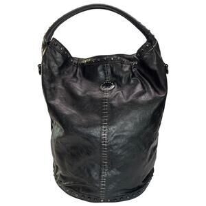 Marc by Marc Jacobs Black Leather Studded Hobo Shoulder Bag Tote